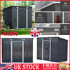 8x4ft Metal Garden Shed Tool Storage Shed Outdoor With Free Base Foundation Vent