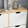 Shoe Storage Cabinet with 4 Flip Drawers for 8-16 Pairs, Natural
