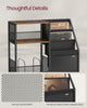 Record Player Stand 3 Tier Side Table Vinyl Record Storage up to 140 Albums End