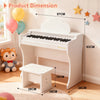 ♬Mustar 37 Keys Kids Keyboard Piano Wooden Educational Toy Stool DIY Sticker