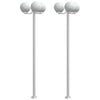 Outdoor Floor Lamps 2 pcs Silver 215 cm Stainless Steel
