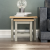Nest of 2 Tables Side End Square Modern Table Set Living Room Display