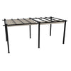 6 x 3m Aluminium Pergola with Retractable Roof Outdoor Garden Gazebo Canopy Tent