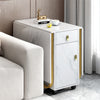 Folding Dining Table Rolling Drop Leaf Table with Drawers Cabinet Kitchen Table