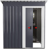 5 x 3ft Garden Shed Galvanised Metal Shed Outdoor Storage Tool Small House Grey