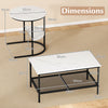 Small Round End Table & Rectangular Coffee Table Set