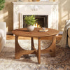 80 cm Solid Wood Round Coffee Table Modern Wooden Center Table for Living Room