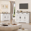 Sideboard Kitchen Cabinet with 3 Drawers and 3 Doors Wooden Storage Cupboard Bhi