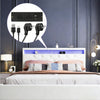 LED OTTOMAN STORAGE PANEL WHITE FABRIC UPHOLSTERED DOUBLE BED FRAME Iwzcvvcjhewl