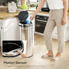 50L Sensor Bin, Stainless Steel Kitchen Bin with Automatic Close