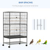 Large Bird Cage Budgie Cage for Finch Canaries Parrot with Stand Grey