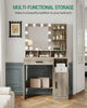 Dressing Table With Mirror Storage Makeup Desk Vanity Table Led Lights Bedroom