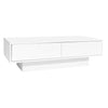 Coffee Table !SALE! High Gloss White LED Storage 2 Drawers Modern Living Room