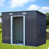 8x4ft Metal Garden Shed Tool Storage Shed Outdoor With Free Base Foundation Vent