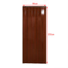 12mm Brown Plastic Folding Accordion Door PVC Gloss Washable Doors Sliding Panel