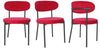 2 Velvet Dining Chairs Velvet Seat Chairs Plush velvet seat and backrest
