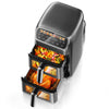 Dual Air Fryer 8L, 13 Programs with Visual Window, 2600W, 2 Years Warranty, NEW