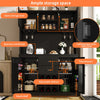 Tall Pantry Cabinet Kitchen Cupboard w/ Storage, Adjustable Shelves, Black