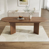 Extendable Table, 160(200)x90cm, Oval Dining Table for 6-8 Seater, Walnut Finish