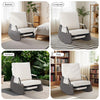 Rocking Chair w/ Footrest,3-Level Adjustable,Foldable Sofa Chair,150kg Capacity
