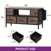 TV Stand Modern High Gloss Doors Entertainment Unit Cabinet With RGB LED Li