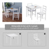 Solid Wooden Dining Table and 2 4 Chairs Set Home Kitchen Furniture