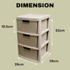 Large Rattan Drawer Storage Unit 2/3/4 Drawers Units Bedroom Office Desktop Draw