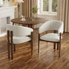 Dining Chairs Set of 2 w/ Linen Fabric & Sturdy Metal Frame for Dining, Living