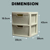 Large Rattan Drawer Storage Unit 2/3/4 Drawers Units Bedroom Office Desktop Draw