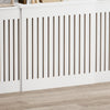 Radiator Cover Vertical Slat Modern Stylish MDF Wood White Black Cabinet Shelf