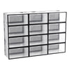 12 x Stackable Foldable Boxes Trainers Organiser Clear Plastic Shoe Storage Box