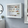 Modern Wall Display Cabinet Glass Shelves Model Collection Shelf Insert Cupboard