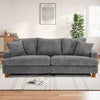 3/4 Seater Corduroy Sofa Jumbo Cord Modern Sofa Couch Seats with 2 Pillows Soft