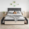 Queen Bed Frame with 2 Storage Drawer Upholstered Platform Bed with Headboard