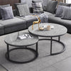 Perfect Double Nested Coffee Table Set Marble Nesting Sofa SideTable Living Room