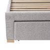 Single Upholstered Bed Frame 3ft Bed Frame with Headboard, Drawer & Wood Slats