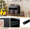 Record Player Stand Storage Cabinet Drawers Charging Station Vinyl Unit