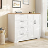 110cm Wooden Dresser with Storage Closet, Bathroom Cabinet for Bedroom