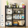 4 Tier Kitchen Basket Storage Trolley Rack Fruit Vegetable Organiser Shelf Cart