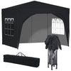 Pop Up Gazebo 3X3M Awning Canopy Party Tent Marquee 4 Sides Garden Outdoor Black