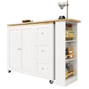 DINING BAR KITCHEN ISLAND TABLE STORAGE CABINET OPEN SHELVES DINING ROOM WHITE
