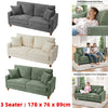 Modern 2/3 Seater Corduroy Sofa Bed with 2 Bolster Home Room Recliner Couch Sofa