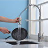 360° Monobloc Kitchen Sink Mixer Tap with Pull Out Hose Spray Single Lever UK