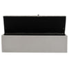 Storage Ottoman Bench, 135 cm Foot Rest Stool, End of Bed Bench for Bedroom Grey