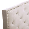 4ft6 Double Bed Frame Upholstered Platform Bed Frame with Adjustable Headboard