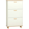 Slim Shoe Storage Cabinet with 3 Drawers and Adjustable Shelves for Hallway
