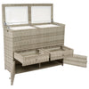 Grey 62 Litre Rattan Double Cooler Box - Aspen FTR094