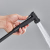 Exposed Shower Taps Mixer Valve Black Bathroom Square Twin Head Bar Shower Set