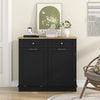 70L Kitchen Tilt Out Trash Cabinet Trash Can Cabinet-Black