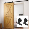 6.6FT/201cm Sliding Door Track Kit, CCJH Internal Barn Sliding Wood Doors Rail T